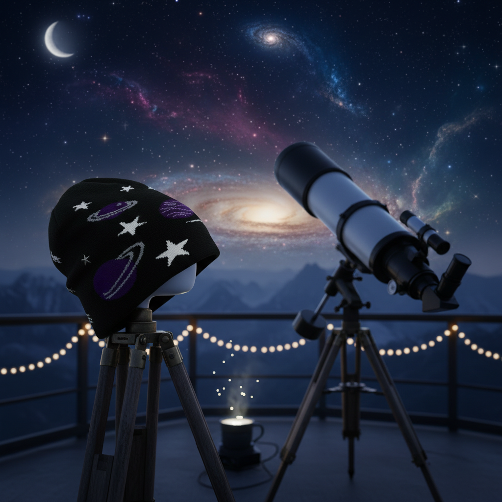Space Beanie with Telescope