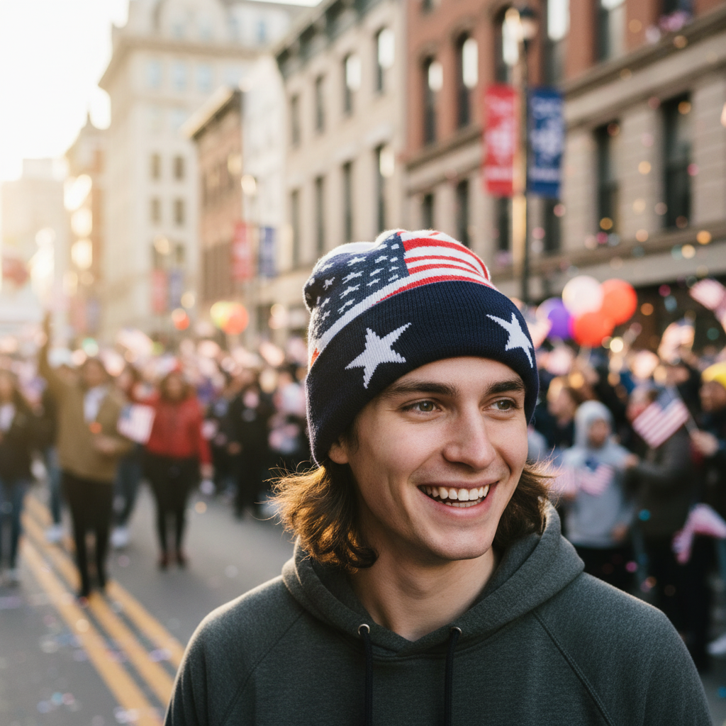USA beanie parade lifestyle shot