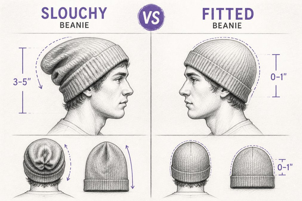 Slouchy Beanie vs Fitted Beanie: Fit Differences