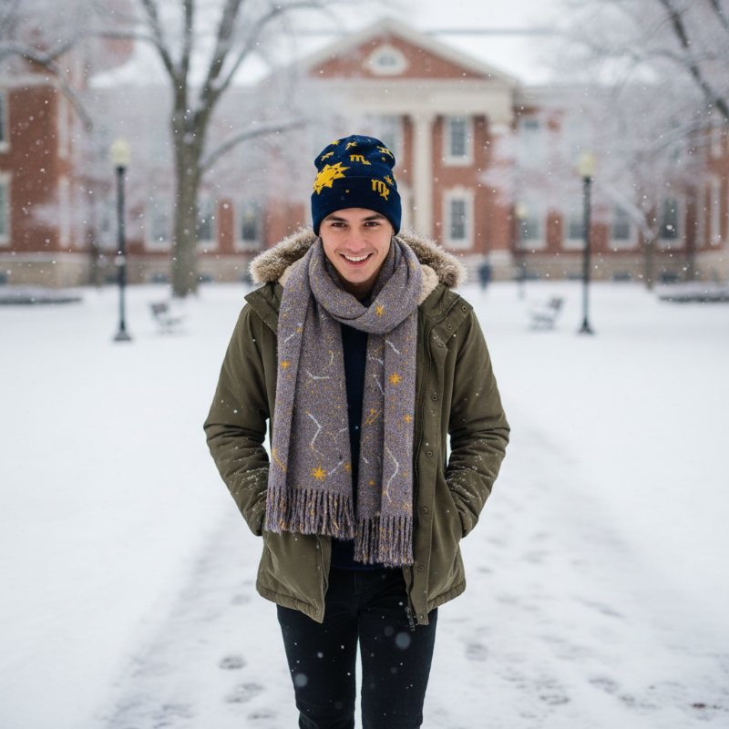 Astrology beanie college campus winter