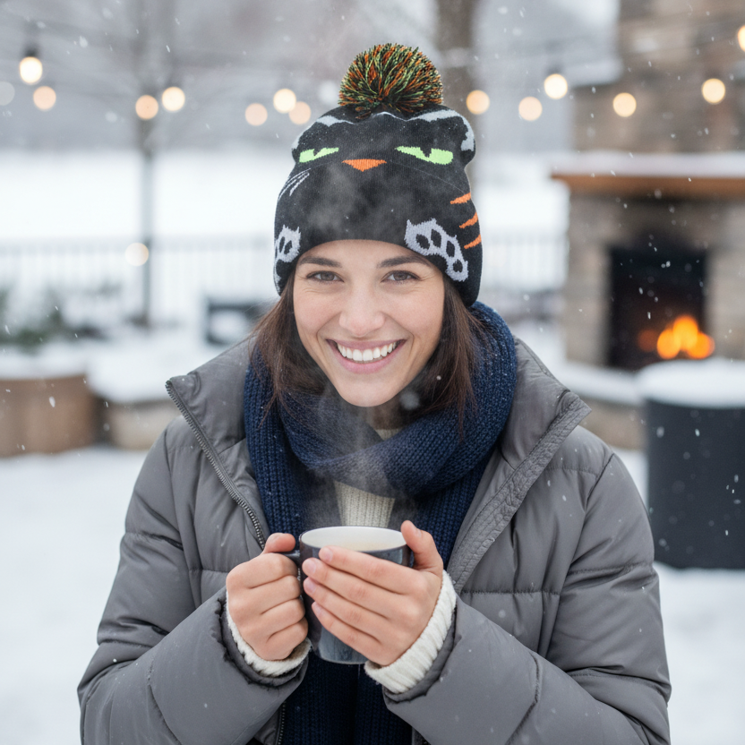 Bad Kitty beanie lifestyle photo
