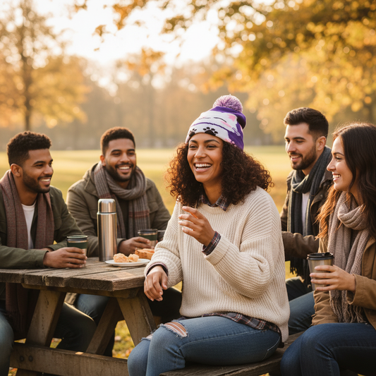Good Kitty beanie outdoor group lifestyle shot