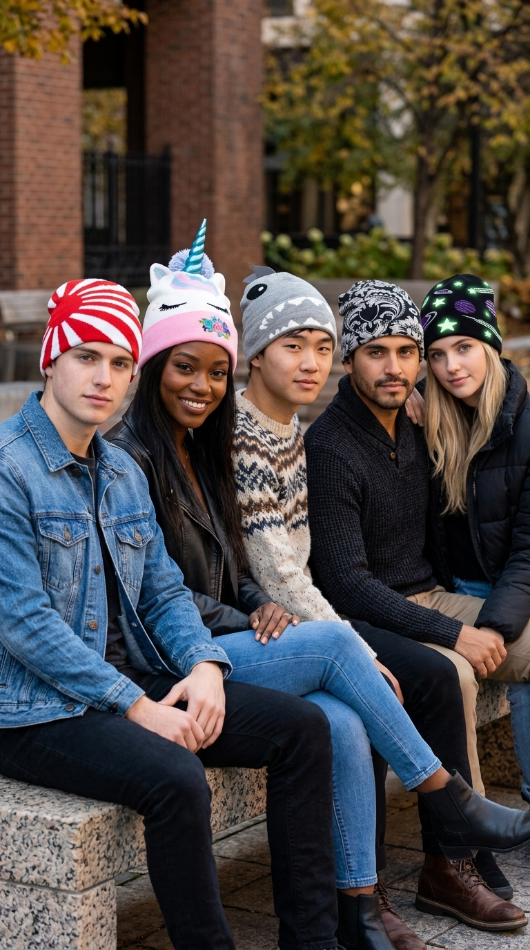 A Crazy Beanies workshop team standing together