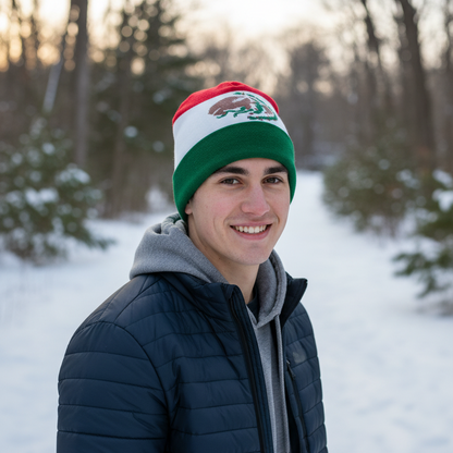 Mexico Flag beanie lifestyle photo