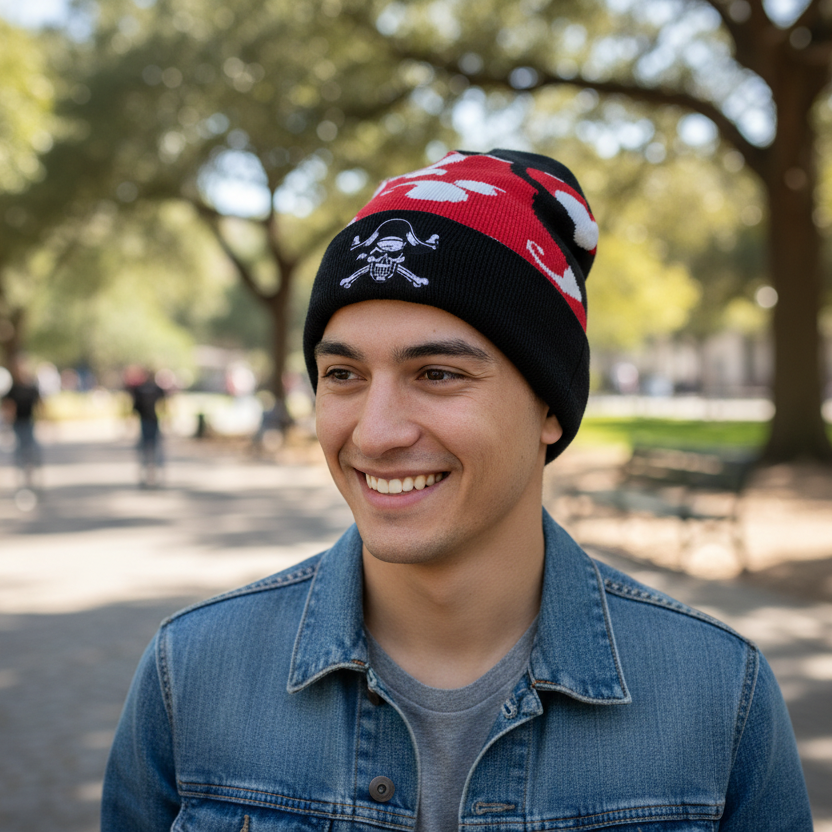 Pirate beanie lifestyle image