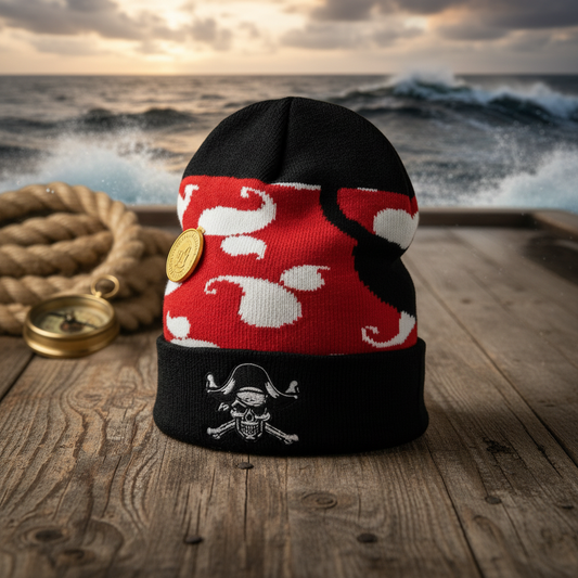 Pirate Beanie with Themed Background