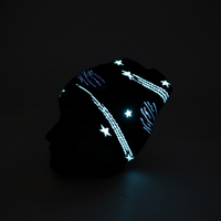 Space beanie with glowing stars