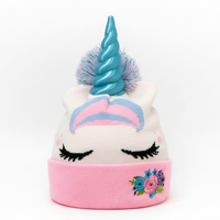 Unicorn beanie clean background