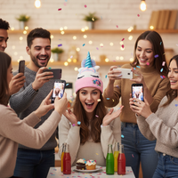 Unicorn beanie lifestyle shot - center of attention