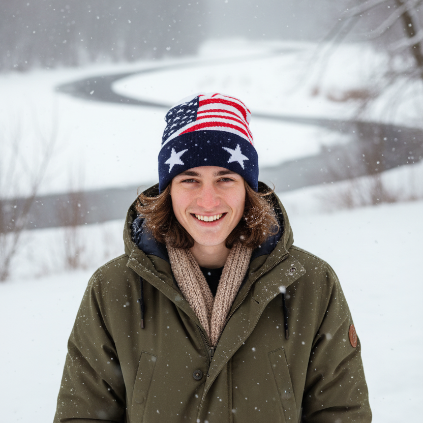 USA beanie lifestyle photo