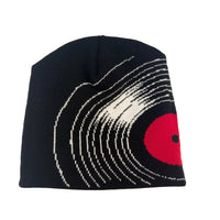 Record themed beanie
